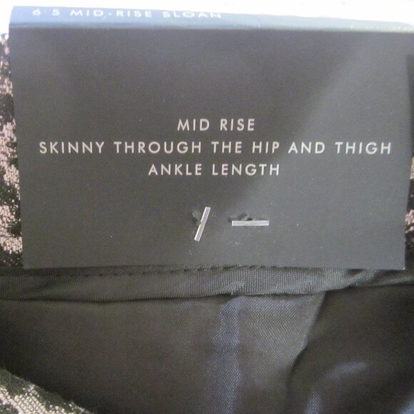 Banana Republic Pants Size 6S Mid Rise Sloan Leopard Print Metallic - Picture 5 of 9